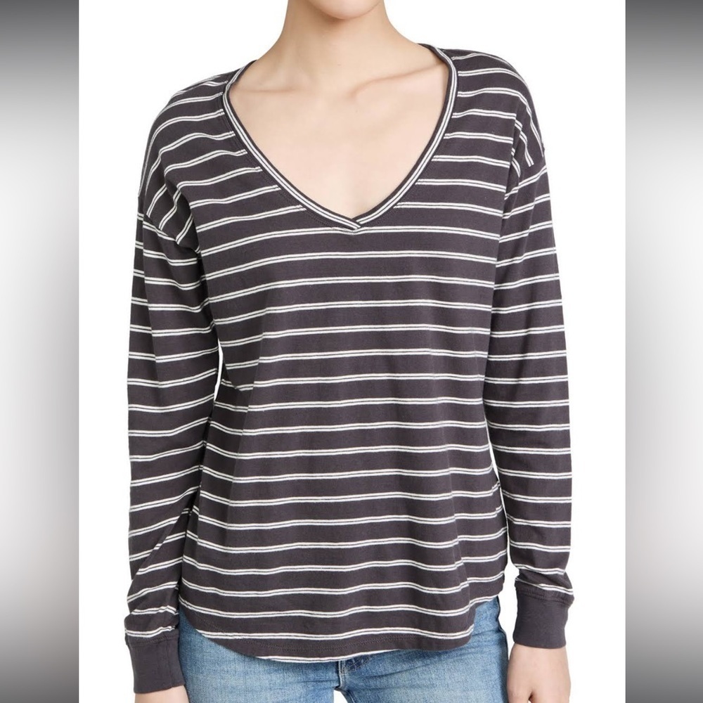 Madewell artichoke v-neck striped t-shirt SZ. XL
